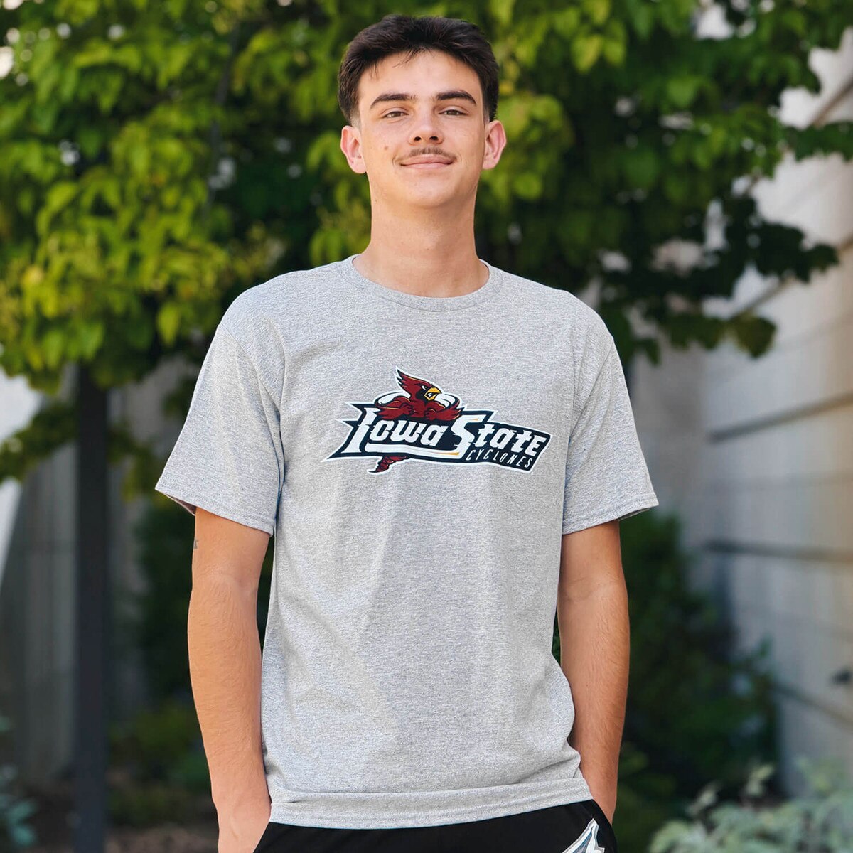 Champion Spirit Collection Wordmark Gray Short Sleeve T-Shirt